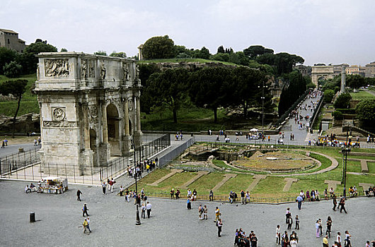 意大利,罗马,罗马角斗场,君士坦丁凯旋门
