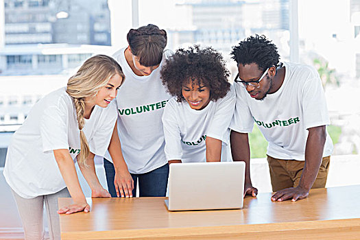 志愿者,协作,笔记本电脑,办公室