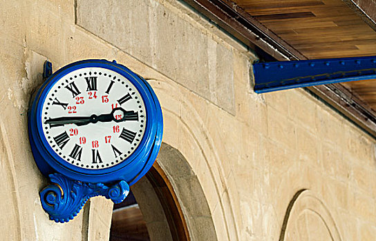 老式,外部,钟表,火车站