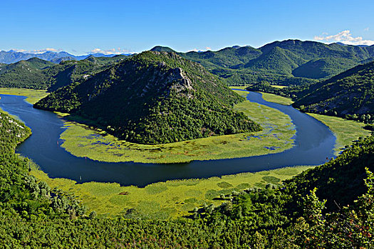 大湾,河,湖,国家公园,黑山,欧洲