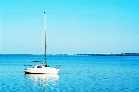帆船,巴拉顿湖,夏天