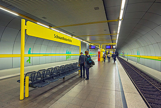 地铁站,慕尼黑,上巴伐利亚,巴伐利亚,德国,欧洲