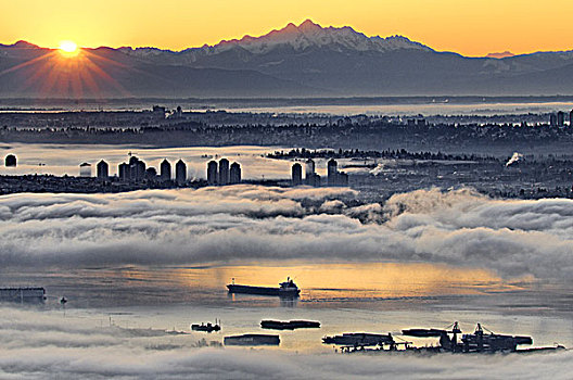 雾,信封,温哥华,不列颠哥伦比亚省,加拿大