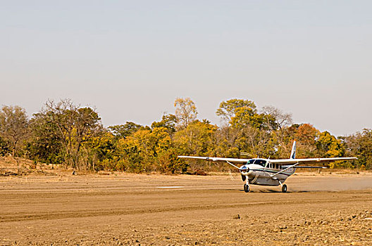飞行,露营,南卢安瓜国家公园,赞比亚