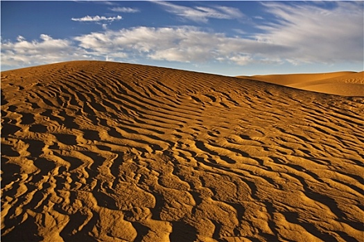 沙丘,沙漠,蓝天