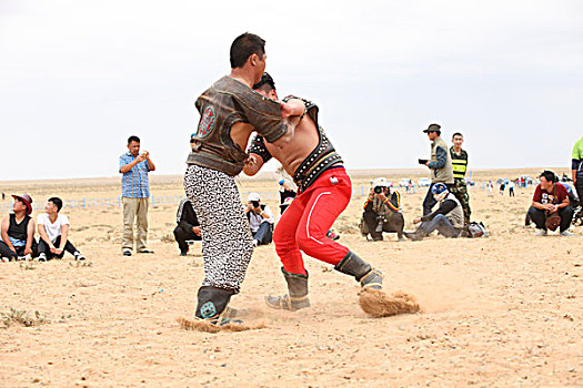 蒙古族摔跤表演