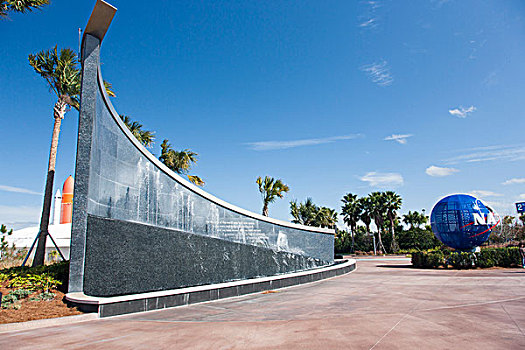 入口,肯尼迪航天中心,卡纳维拉尔角,佛罗里达,美国