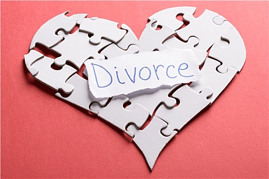 离婚,标签,心形,拼图