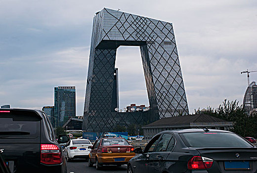 汽车,交通,途中,形状,现代建筑,背景,北京,中国