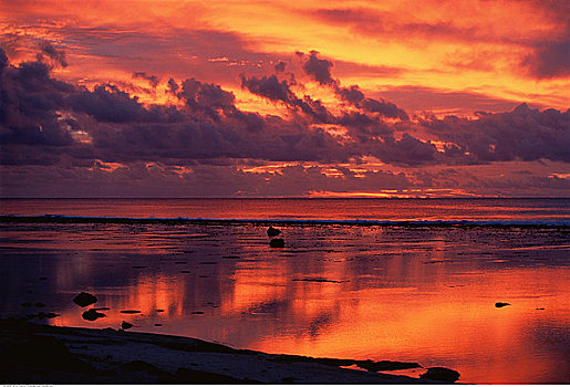 日落,库克群岛