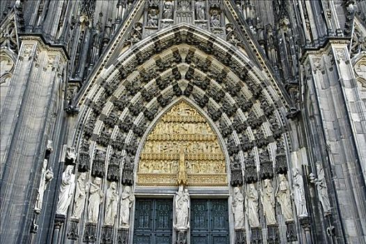 门口,科隆大教堂,科隆,北莱茵威斯特伐利亚,德国