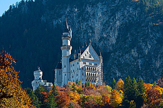 新天鹅堡,城堡,湖,巴伐利亚,德国,欧洲