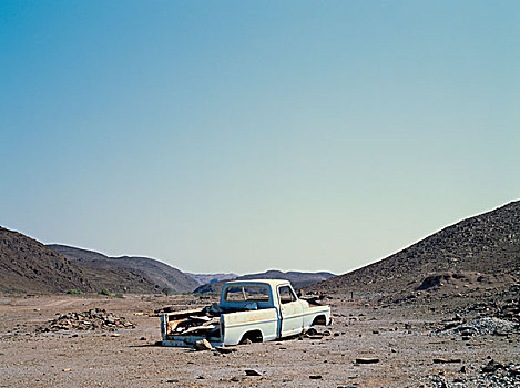 破损,轮子,山谷,荒漠景观,纳米比亚