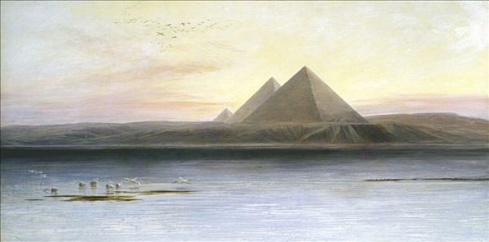 金字塔,19世纪,艺术家