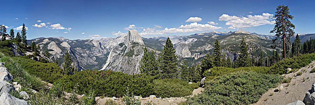 全景,半圆顶,优胜美地国家公园,加利福尼亚,美国,北美