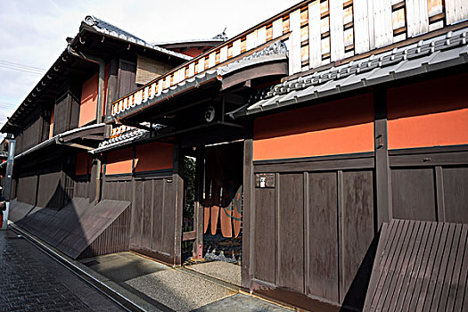 日本京都,-,11月24日,旧风格的餐厅在祗园地区