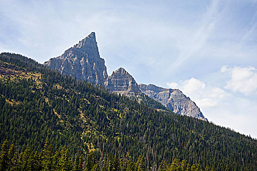 崎岖,顶峰,落基山脉,瓦特顿湖国家公园,艾伯塔省,加拿大