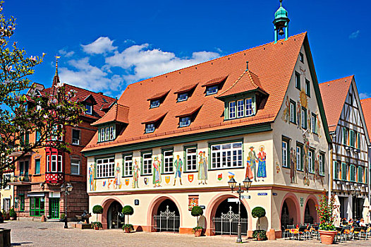 市政厅,建筑,黑森林,巴登符腾堡,德国,欧洲