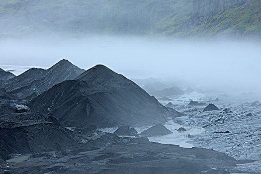 河,火山地貌,冰岛南部,冰岛