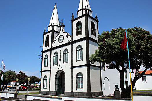 教堂,港口,城市,皮库岛,葡萄牙
