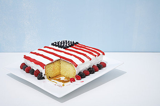 美国国旗,蛋糕