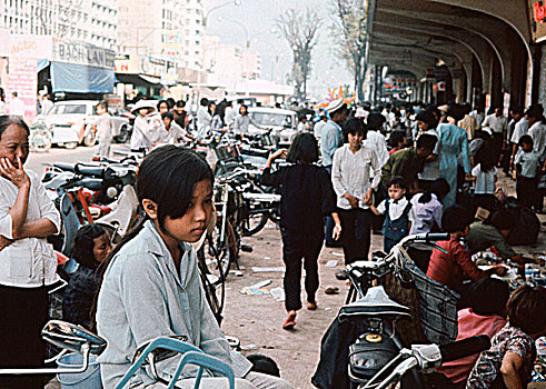 街边市场,西贡,越南