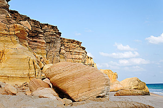岩石海岸,阿曼,中东