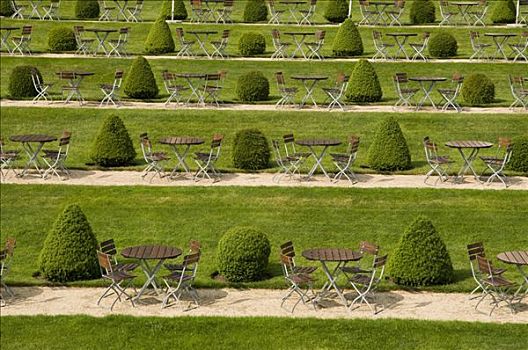 花园,桌子,椅子,城堡,葡萄酒厂,靠近,德累斯顿,萨克森,德国