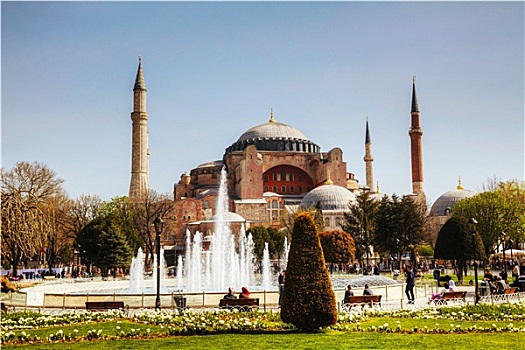 圣索菲亚教堂,伊斯坦布尔,土耳其,早,早晨