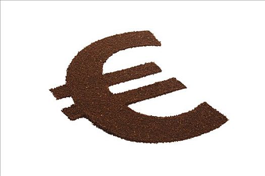 欧元符号,咖啡粉