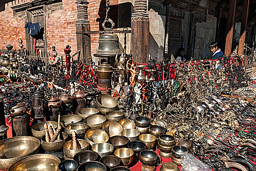 纪念品店,杜巴广场,帕坦,尼泊尔,亚洲