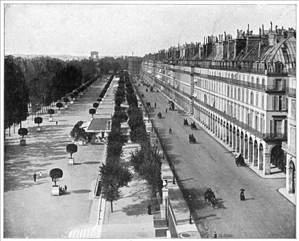 瑞弗里大道,巴黎,迟,19世纪,艺术家,未知