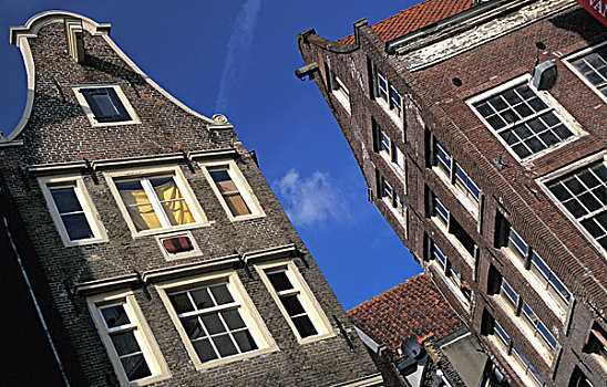 砖砌房屋,阿姆斯特丹,仰视