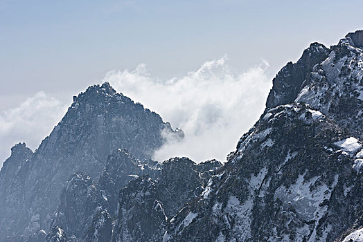 黄山风光日出日落云海