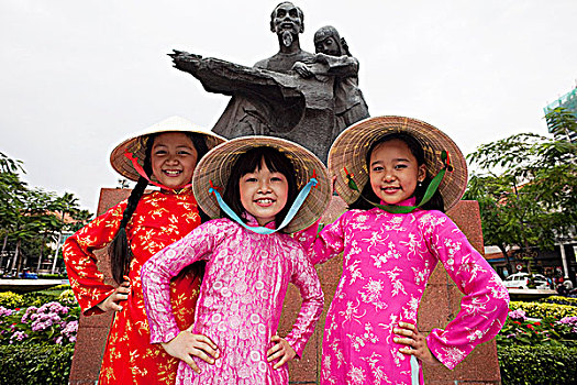 越南,胡志明市,传统,越南人,服饰