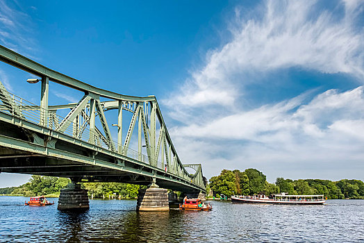 桥,上方,河,哈弗尔河,波茨坦,柏林,德国,欧洲