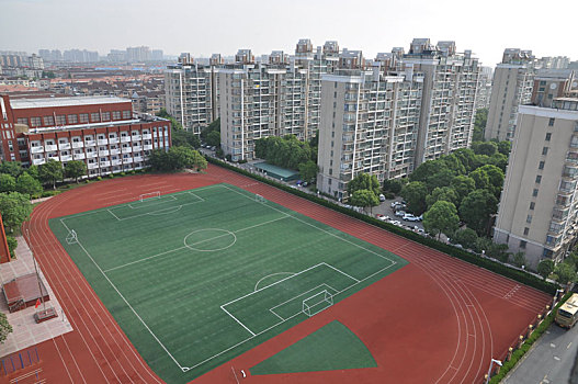 学校操场,城市建筑