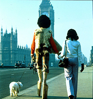 情侣,20世纪70年代,装束,鞋,英格兰,英国