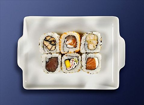 种类,寿司卷,大浅盘