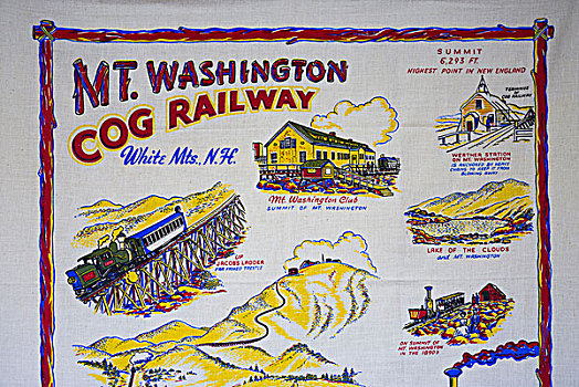美国,新罕布什尔,怀特山,木头,华盛顿山,齿轨铁路,挂毯