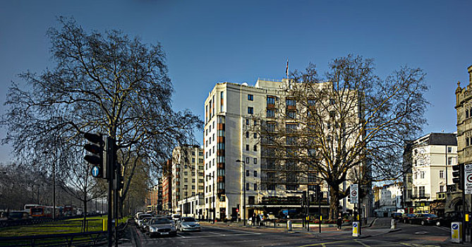 酒店,公园,道路,伦敦