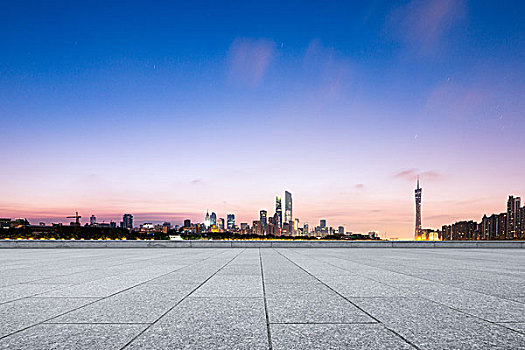 城市,天际线,广州,新,空,地面