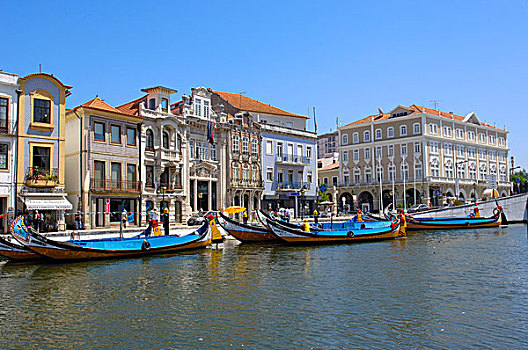 传统,船,运河,中心,阿威罗,大耳小羚羊,区域,葡萄牙,欧洲