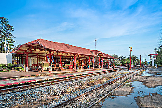 泰国,华欣,华欣火车站,月台,hua,hin