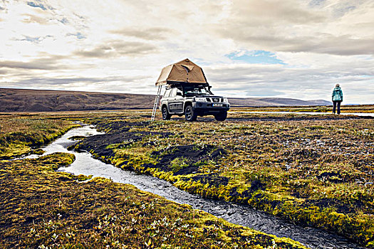 越野车辆,冰岛,风景