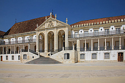 院落,大学,可因布拉,一个,葡萄牙,住房,图书馆