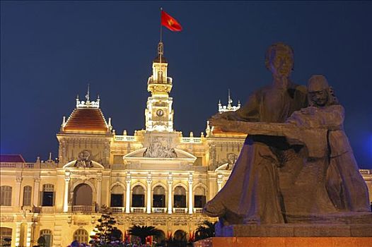 纪念建筑,总统,胡志明,正面,胡志明市,西贡,越南