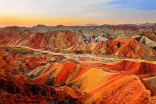 风景,红色,砂岩,张掖