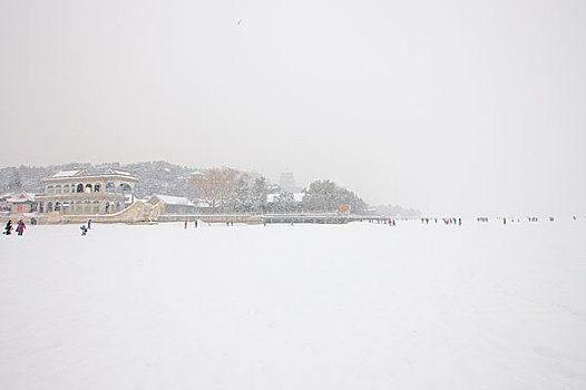 北京颐和园雪景