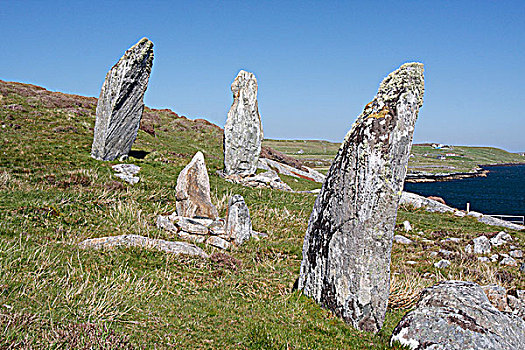 站立,石头,刘易斯岛,外赫布里底群岛,苏格兰,2009年